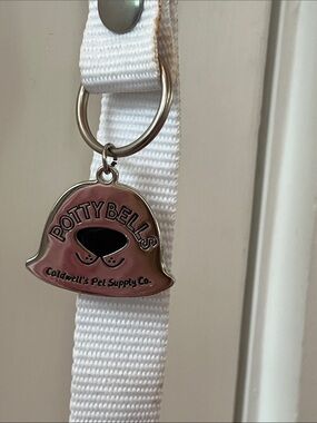 Potty Bells Pink Dog Doorbell Keychain